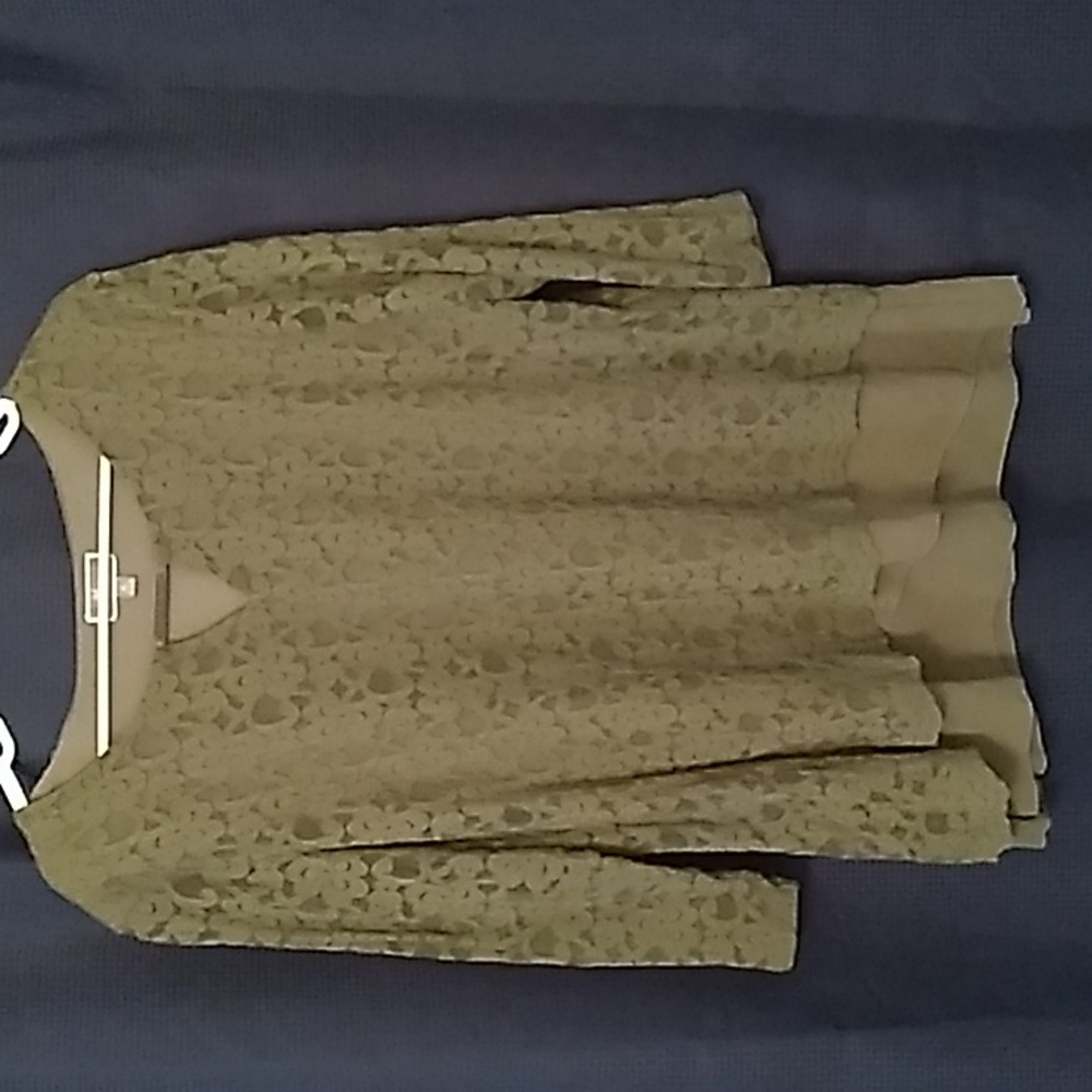 Lace Layered Olive Green Women's Top